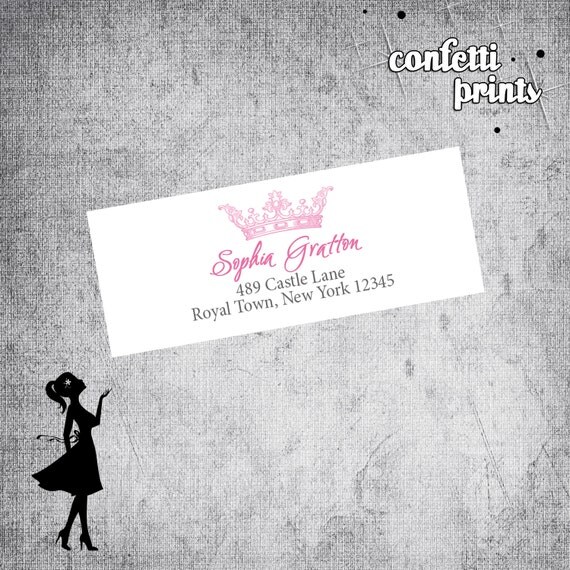 Personalized Printable Address Label - VINTAGE PRINCESS Il_570xn