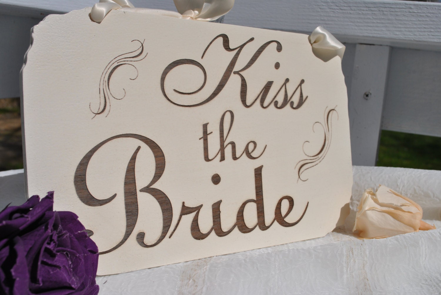 Wedding sign Kiss the Bride
