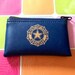 AMERICAN LEGION Auxiliary Navy & Gold Vinyl Card Case Change Coin Purse Wallet Bag