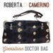 Vtg ROBERTA Di CAMERINO Gemstone Velvet Framed Doctor Boston Handbag Purse w Dust Bag 148.50 OBO