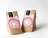 Natural Tea Towel - Pink Arabesque