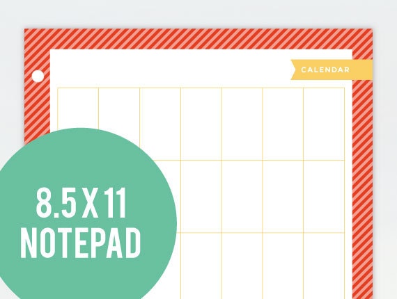 Calendar Planner Notepad