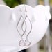 Silver and Opal Earring - Marquise Earring with Moonstone Drops - Sterling Silver Earwires - October Birthstone