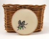 Fly Embroidered Hoop Art - Wall Hanging