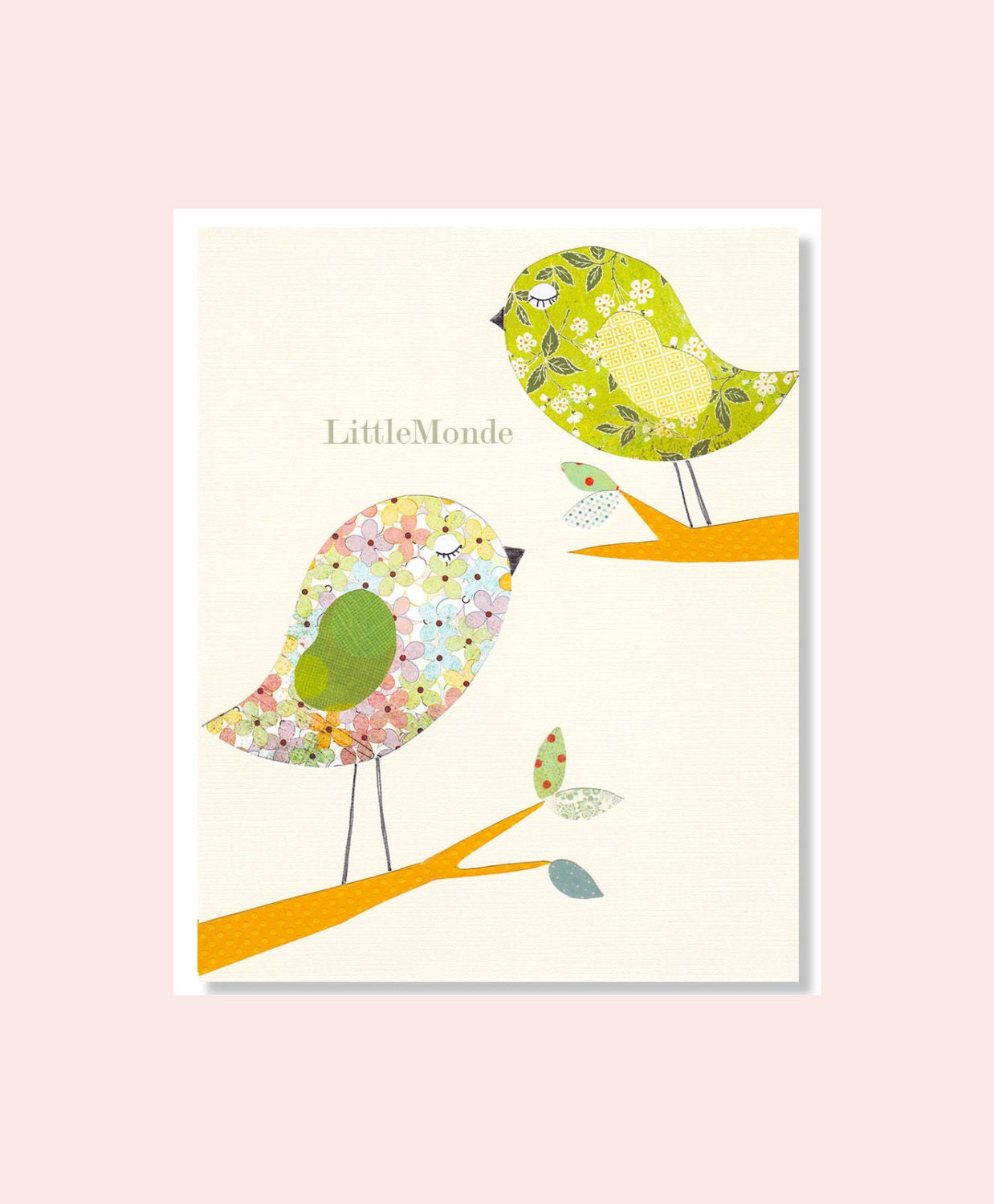 Baby Girl Nursery Prints, NURSERY ART PRINTS, Nursery Decor, Lime Green Nursery, Little Birds, Toddler Girl, Yellow Nursery Art