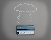 Rain storm Iphone case . slim barely there iphone case . modern iphone 4, 4s or 5 cell phone case . geometric . spring . rain . blue