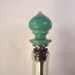 Blue-dyed Ponderosa Pine wine bottle stopper, beautiful color and grain patterns.