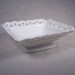 Antique Milk Glass Compote, Fruit Bowl Pedestal Basket Weave