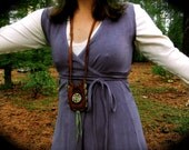 Ready to ship Chandra Long Wrap Vest Organic Hemp and Cotton Dyed with Herbs in Logwood Ready to ship