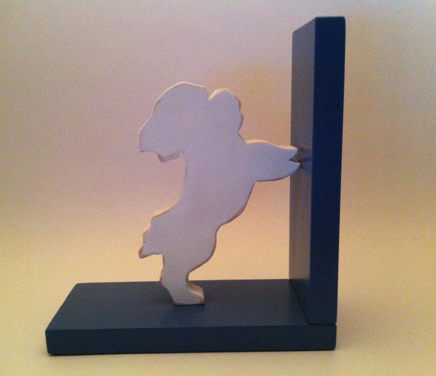 Wooden Blue and White Bichon Frise Bookend - Price is for one bookend - Choose your colors - custom dog breeds