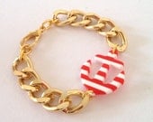 ANCHORS AWAY: Gold Chain Link Bracelet with Nautical Anchor
