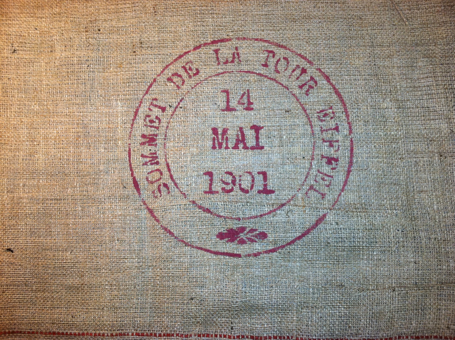 Burlap Sack Rustic French for pillows,home and patio decor, curtains, memo board, apron  No. 33