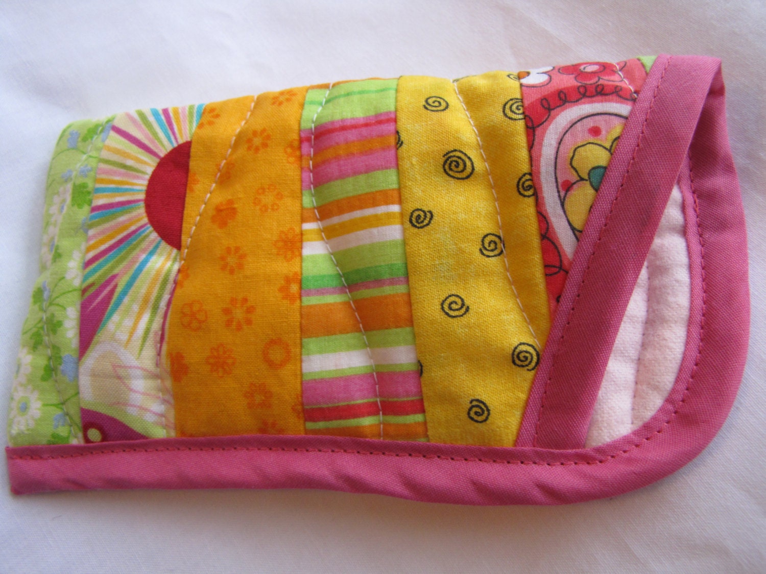 Eye glasses case - Quilted whimsical design