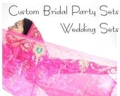 Custom Bridal Set, Bridesmaid Gifts, Wedding Shawls, Wedding Party Scarves DEPOSIT