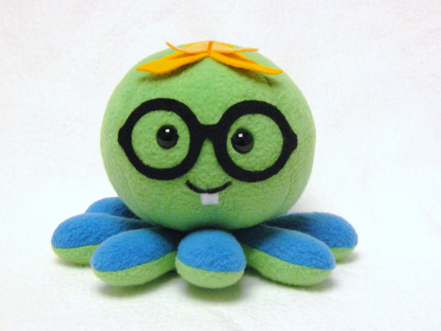 Nerd plush octopus stuffed toy with glassses
