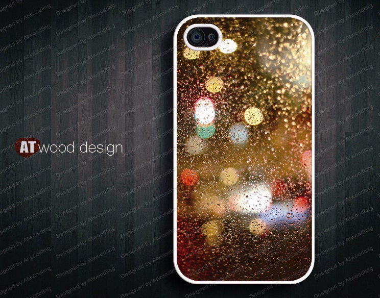 Hard case Rubber case iphone 4 case iphone 4s case New Iphone 5 case Rain drop of water design