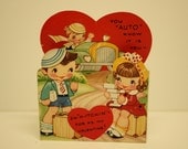 Vintage Valentine School Kids 1950's  Stand Up Card