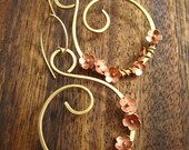 Brass & Copper Blossom Earrings