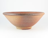 Woodfired Serving Bowl, Shino Glazed Display Bowl