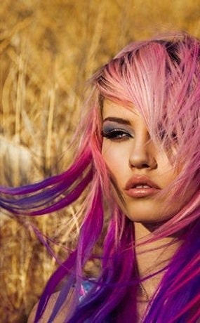 Fuscha & Sugar Plum Purple //ITIPS/ Itip or Utip -Prebonded Extension- Dip Dyed - Fishtail Braids- FREE PEOPLE