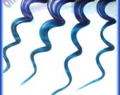 B O L D or Light Pastel colored / Tye Dye / 18 inch human hair extension/ clip-in hair/ dip dye ombre (4) hair extensions