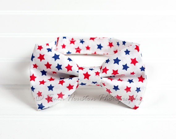 Boy's, Girl's Bow Tie, Newborn, Baby, Child- Patriotic, Stars, Red, White, Blue (2-3 Business Day Processing)