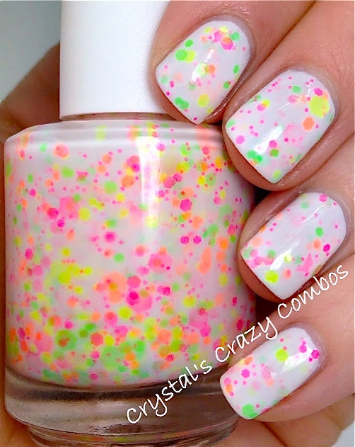 NEW Neon--Neon Lights: Custom-Blended NEON Glitter Nail Polish / Lacquer