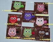 Felt Embroidered OWL Hair Clip / Birthday Party Favor / Toddler Hair Clip / Toddler Hair Clip / YOU PICK