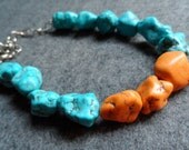 SALE Tropical Chunky Turquoise Necklace