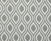 24"  Wide By 15" Tall Floor Ottoman Pouf Pillow Storm Gray Grey Twill-  Nicole Contemporary Modern Print