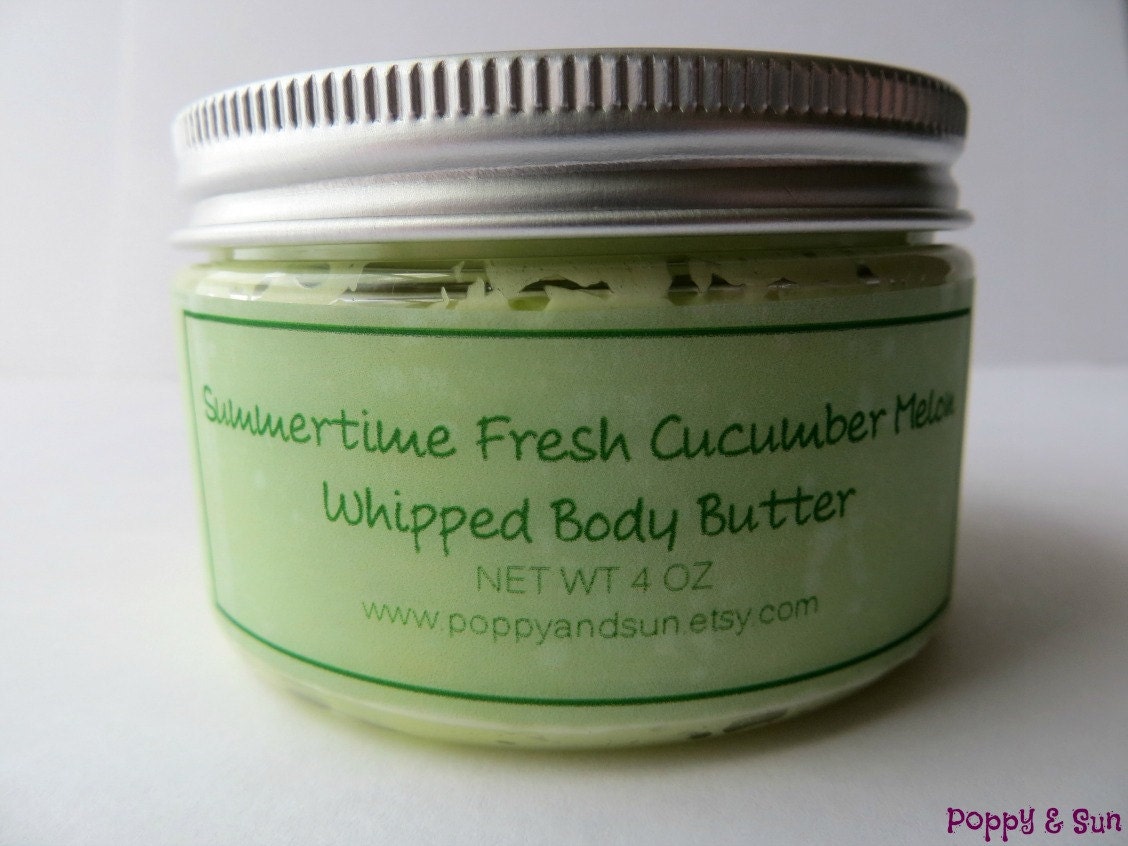 Body Butter - Cucumber Melon, Whipped Body Butter, Sweet Melon, Summer Days, Cool Breeze