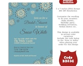Floral Printable Invitation Card for Bridal Shower, Wedding, Baby Shower, Birthdays