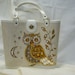 1960s 60s Enid Collins Style Sequined Jewel Toned Gold Owl Purse Handbag