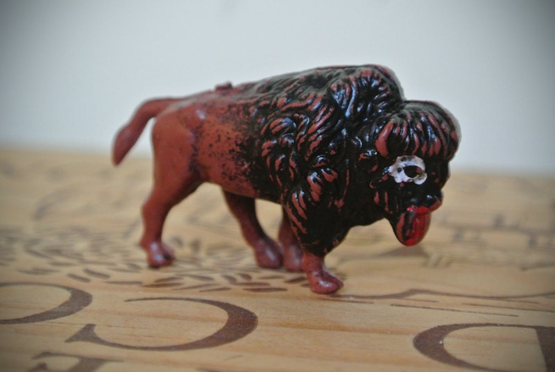 Vintage Buffalo Plastic Figure featured image