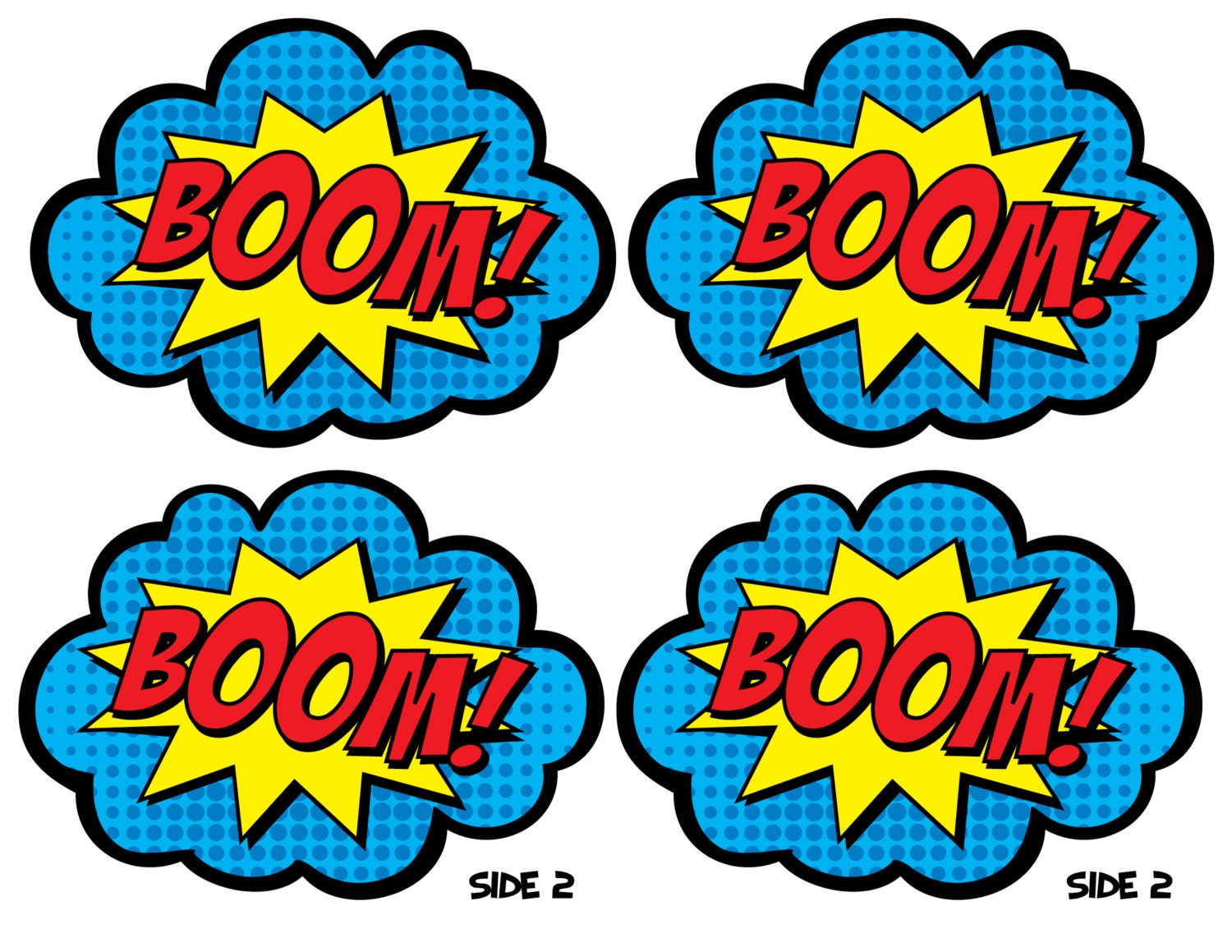 Table/Cupcake Tower Deocrations 4"x 5" PRIMARY COLORED (printable)