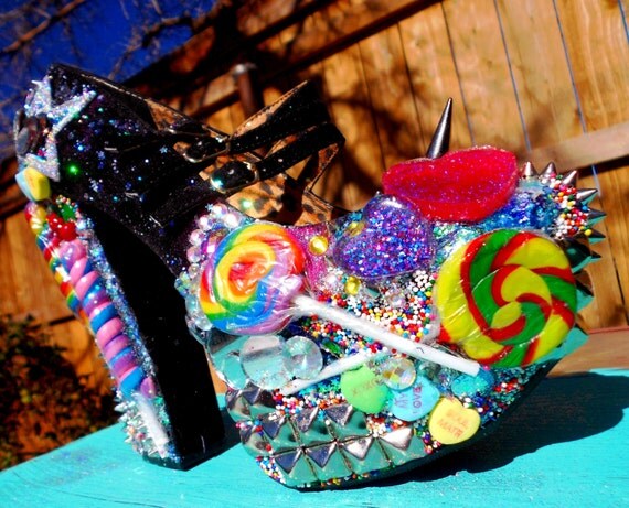 Lollipop Guild Candy Spiked Platform Pump Heels