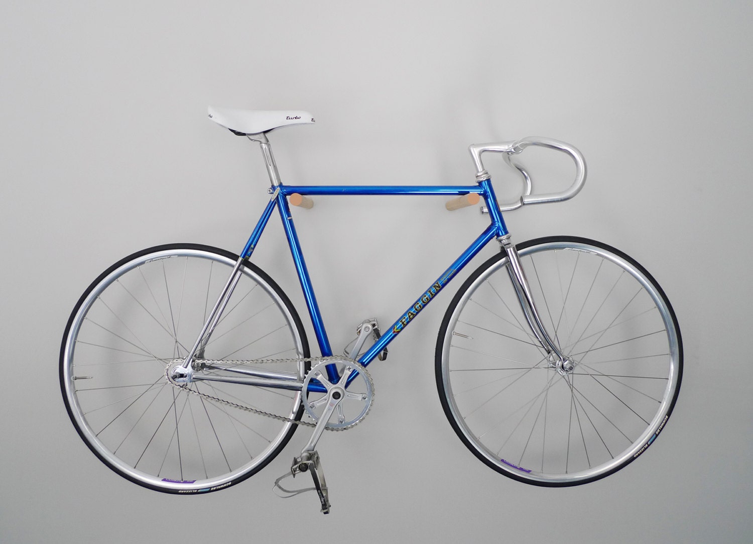 wooden bike hook, minimal and simple