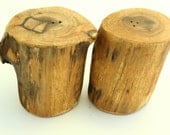 Salt and Pepper shakers - Reclaimed wood - Handmade from Cedar Branches