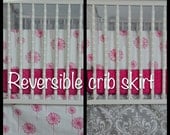 Reversible crib skirt-First on Lavender Linens