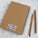 Owl Journal Notebook 'Wise Thoughts' Needle Felted Spiral Bound A6 Altered Kraft Note Pad