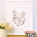 bloom art print 8 x 10 floral bouquet illustration in spring colors with white background