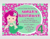 Printable Under the Sea Mermaid Invitation - Two Colour Choice Il_170x135