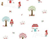 Little Red Riding Hood Collection - Tasha Noel for Riley Blake - Main in White - Half Yard