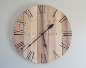 29" Poplar Rustic Clock - Large Clocks Reduced with Free Shipping
