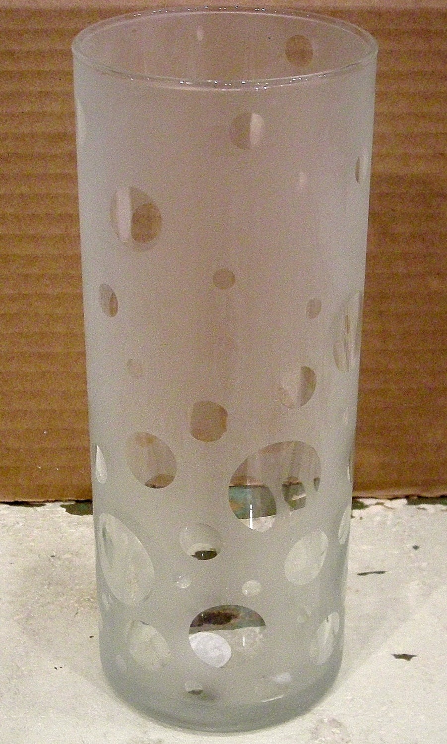 Frosty Polka Dotty Vase