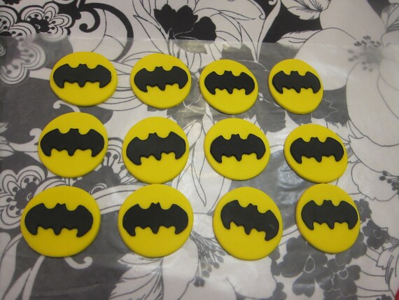 Superhero Bat inspired cupcake Toppers Il_570xn