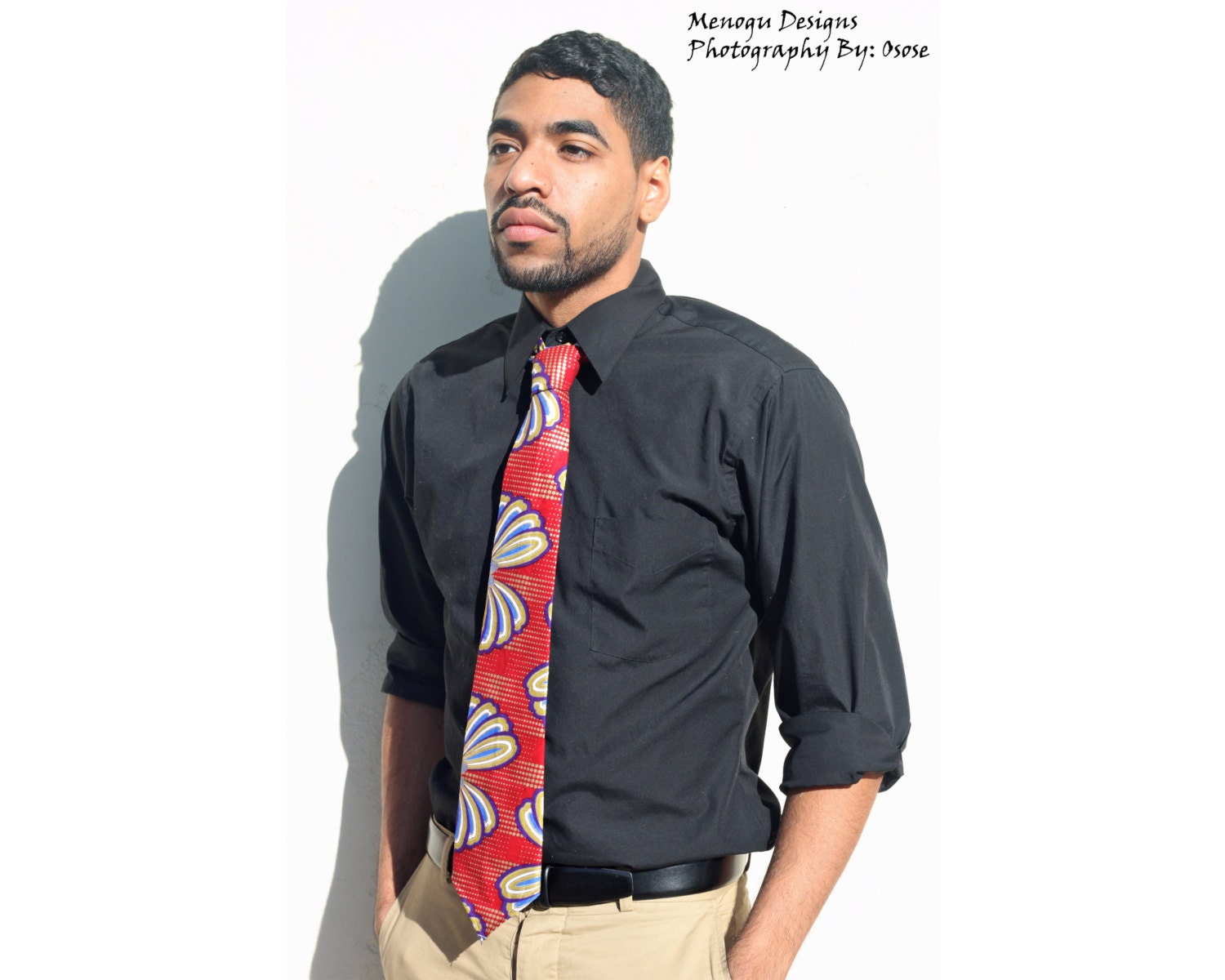 Red Ankara Tie