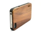 Real Wood iPhone 4 Case - Handcrafted Real Walnut Wood iPhone Case - Free Shipping US