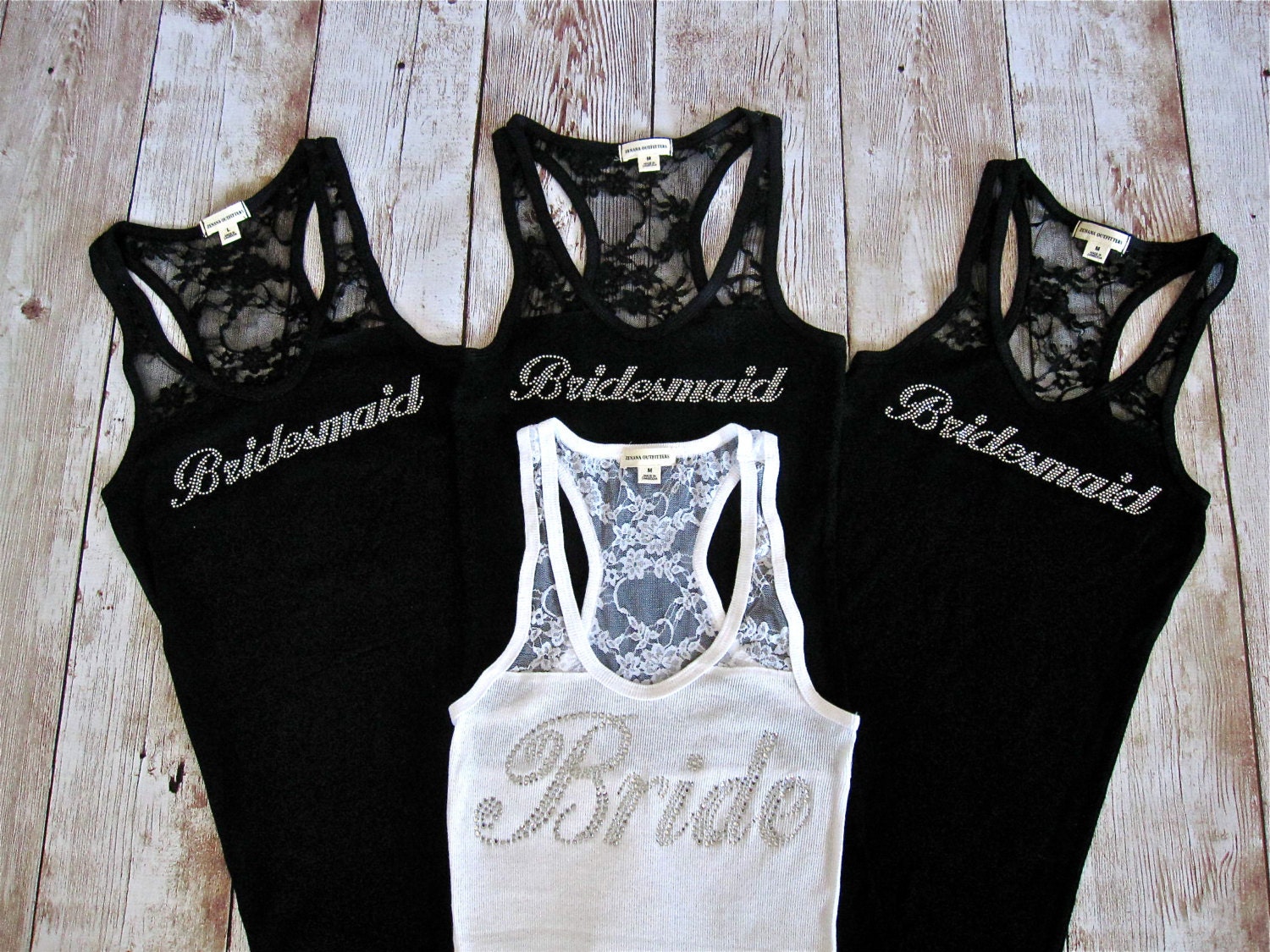 4 Bridesmaid Tank Top Shirt. Half Lace. Bride, Maid of Honor, Matron of Honor. Plum, Purple, Black, White, Pink, Coral, Tiffany Blue