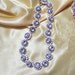 D5033C - J'crew Style Crystal Cupcake Necklace - Crystal White